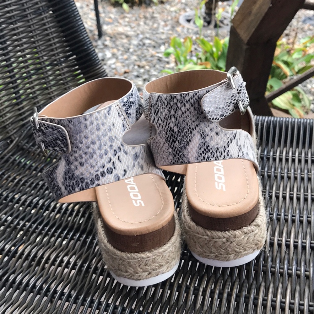 Soda Python Platform Sandals - image 2